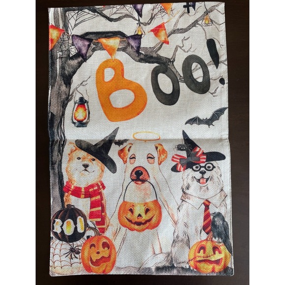 Other - BOO Three Dogs Going Trick or Treating  Garden Flag 12x18 Double Sided